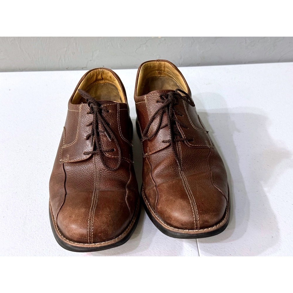 Johnson‎ & Murphy Shuler Bicycle Brown Skeepskin Leather Dress Shoe Men's US 9.5